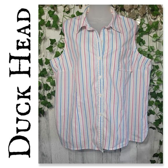 Duck Head Sleeveless Button Up Shirt - Picture 1 of 8